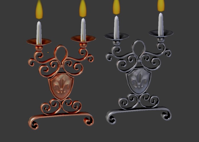 Fireplace candle holder