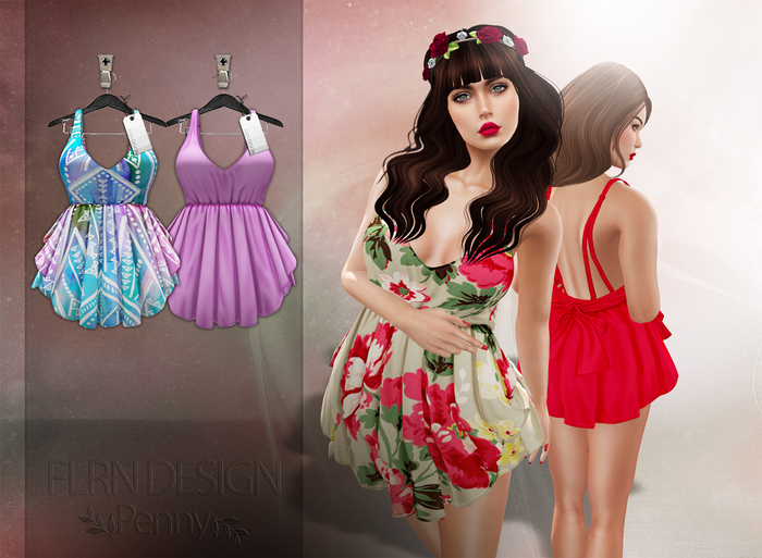 [FLRN] Penny Dress Blue&Pink