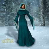 *GLITTER* ELLE GOWN & PANTS MESH PURE WHITE
