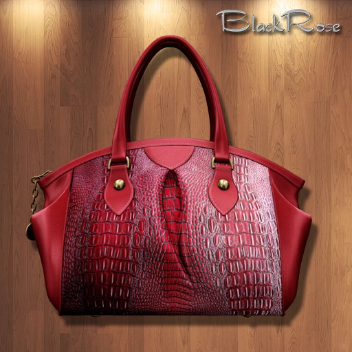 BlackRose Handbag B Croco Red