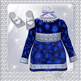 Pat A Kake Blue Snow Dress