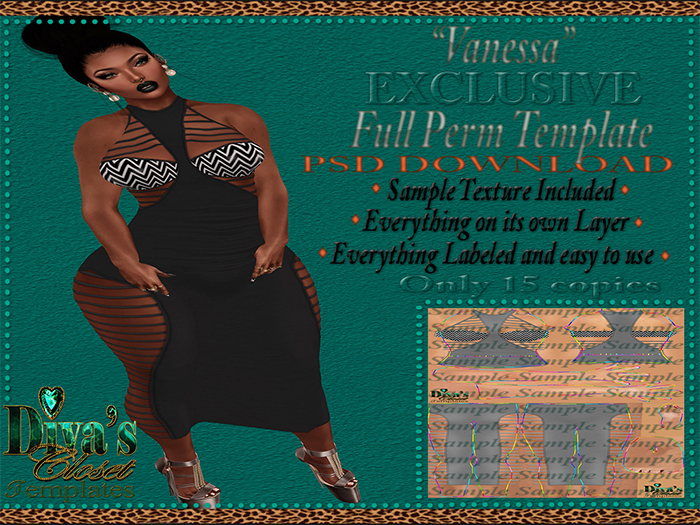 .:::Diva's Closet Vanessa (FullPerm Template):::.