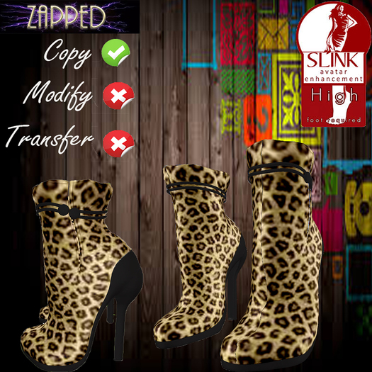 Zapped Leopard Boots
