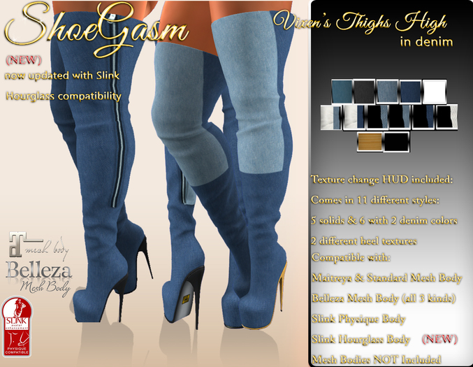 Vixen Thighs High In Denim