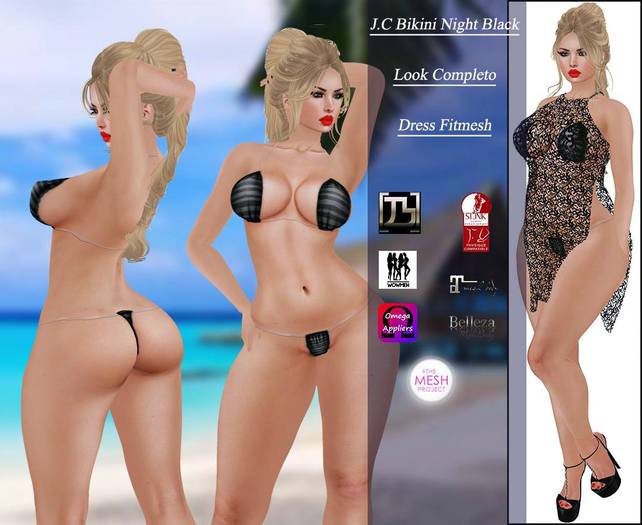 J.C bikini night black