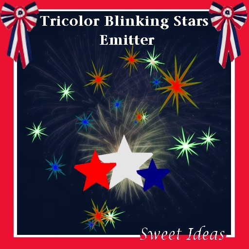 Sweet Ideas * Patriotic Blinking Stars Firework Emitter