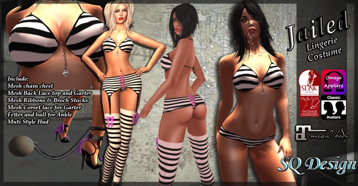 Jailed Lingerie Costume -SQ Design