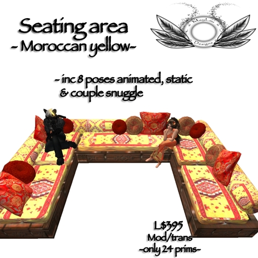 Moroccan seating area - yellow