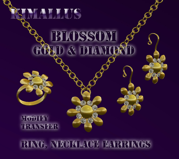 Blossom Gold & Diamond Jewelry set