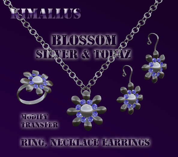 Blossom Silver & Topaz Jewelry Set