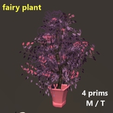 fairy plant in pot - pink