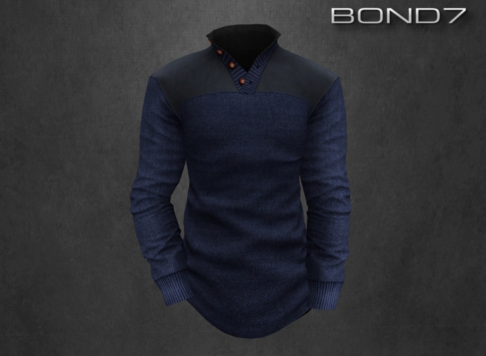 *BOND7* V-neck Longsleeve (Black)