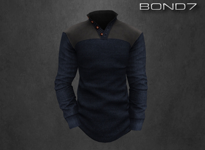 *BOND7* V-neck Longsleeve (Black)