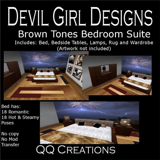 Brown Tones Bedroom Suite/Set