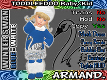 --ARMAND-- WINTER SWAN - BLUE-WHITE