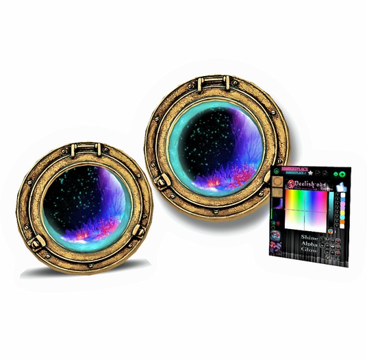 PP Fish Display Porthole ~Falling Glitter-PACKAGE