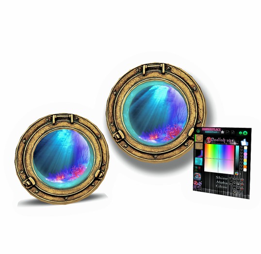 PP Fish Display Porthole ~ Light Beams -PACKAGE