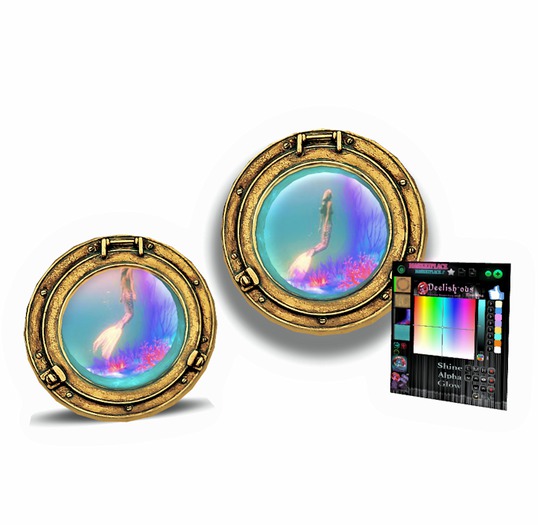 PP Fish Display Porthole ~Falling Glitter-PACKAGE