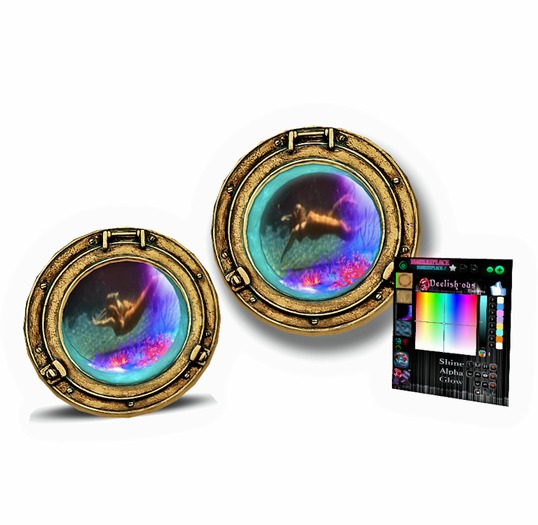 PP Fish Display Porthole ~Falling Glitter-PACKAGE
