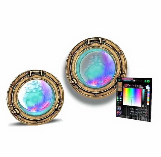 PP Fish Display Porthole ~Falling Glitter-PACKAGE