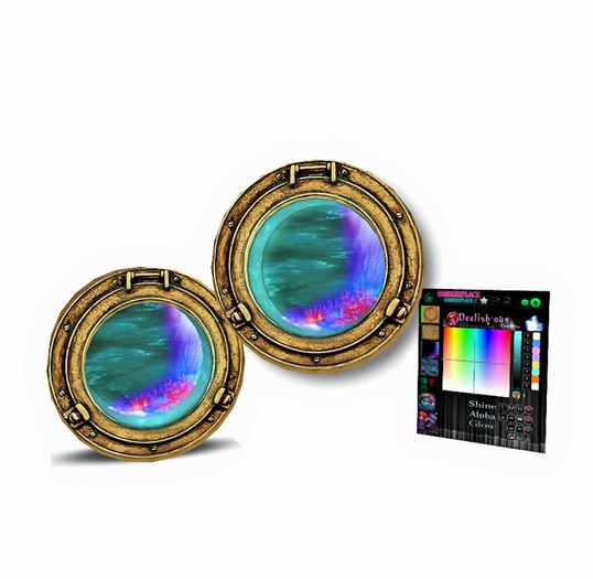 PP Fish Display Porthole ~Falling Glitter-PACKAGE