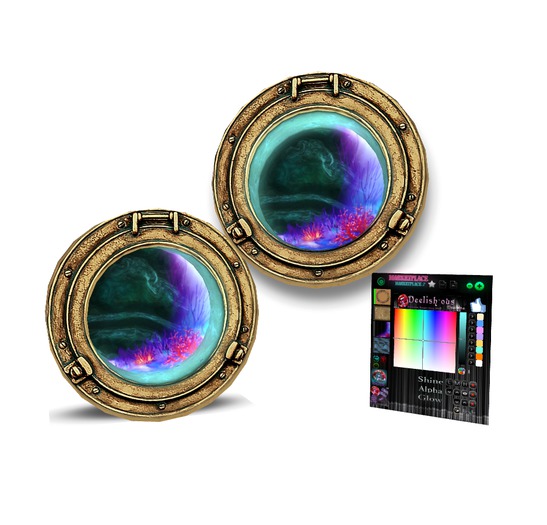 PP Fish Display Porthole ~ Water 4 -PACKAGE