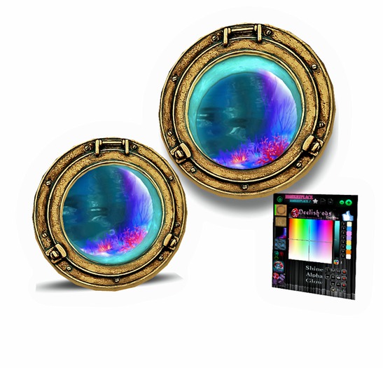 PP Fish Display Porthole ~Falling Glitter-PACKAGE