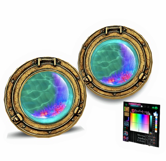 PP Fish Display Porthole ~Falling Glitter-PACKAGE