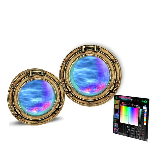 PP Fish Display Porthole ~Falling Glitter-PACKAGE
