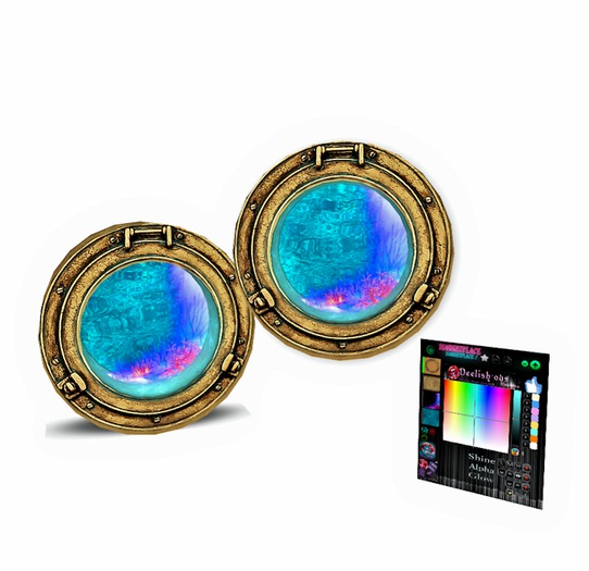 PP Fish Display Porthole ~Falling Glitter-PACKAGE