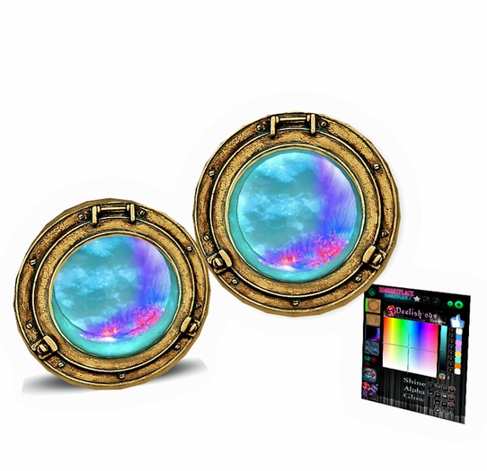 PP Fish Display Porthole ~Falling Glitter-PACKAGE
