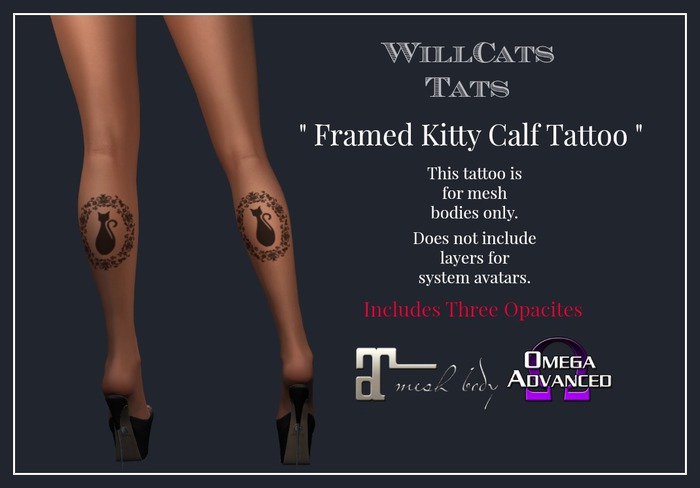 Framed Kitty Calf Tattoo