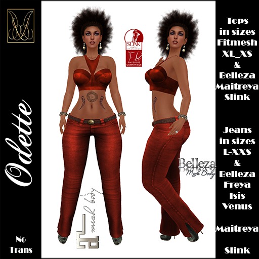 JCD Odette Red Top & Jeans (bagged)