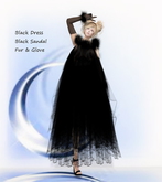 Black Dress / Heel & Fur Glove Box