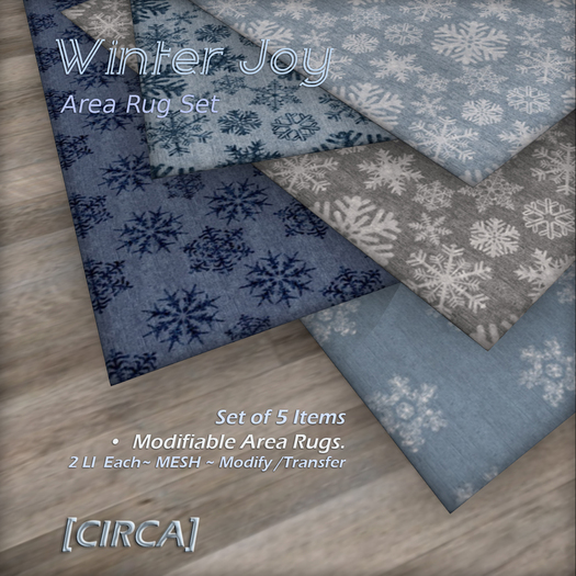[CIRCA] Pkg - "Winter Joy" - Area Rug Set