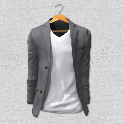 BlankLine Blazer and tee-shirts (fitted) [Gray]