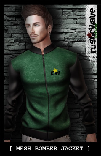 // RusticWave // Bomber Jacket - Green