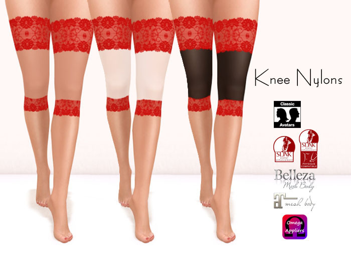 :AC: Knee Nylons[Pastel Lace]