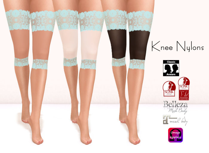 :AC: Knee Nylons[Pastel Lace]