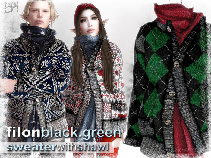 !gO! Sweater Filon - black.green
