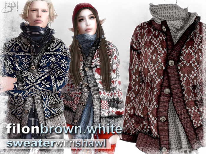 !gO! Sweater Filon - brown.white
