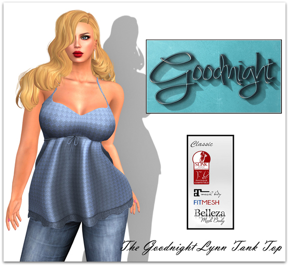 Goodnight Lynn Tank-Blue