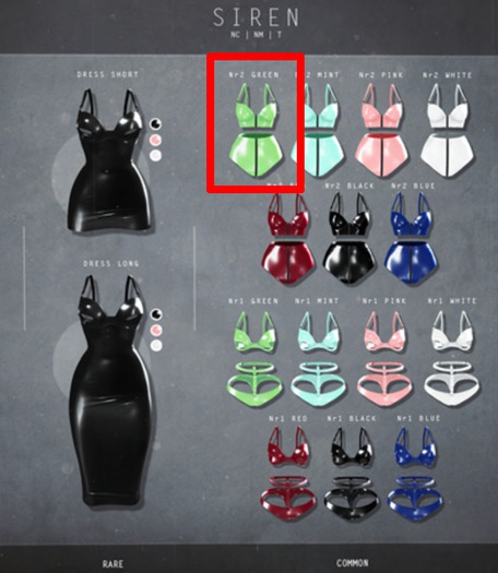 Siren.Set nr2 - Green (Maitreya)