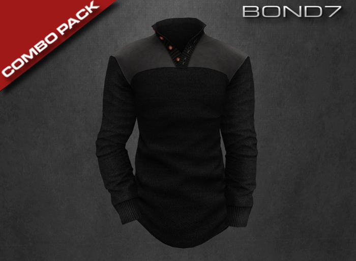 *BOND7* V-neck Longsleeve (Black)