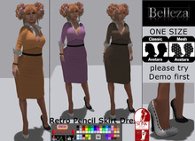 .: MB :.Retro Pencil Skirt Dress BELLEZA  ~ colored DRESS
