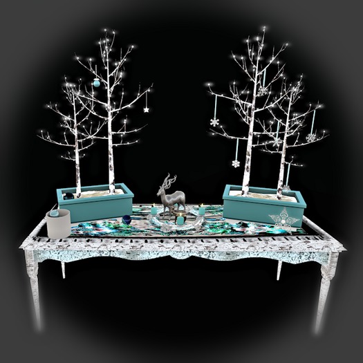 Double Twinkle Trees on ConsoleTable