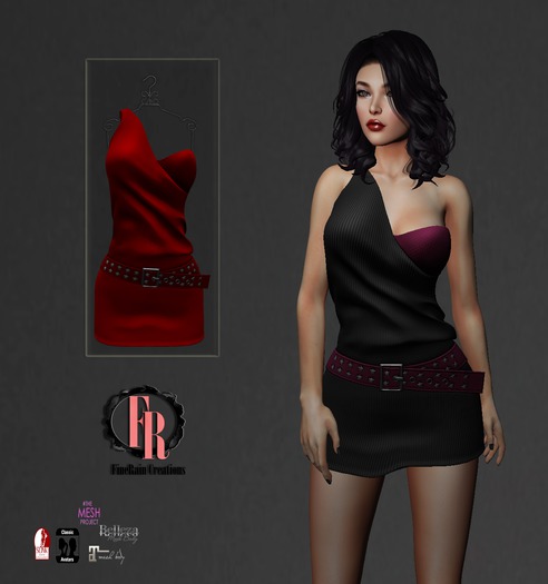 :: FineRain Creations.Vera Dress Red