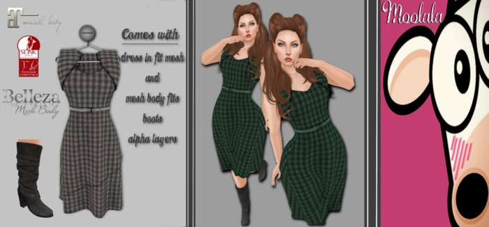 ~*Moolala*~ Ginger Gingham - White{Add Me}