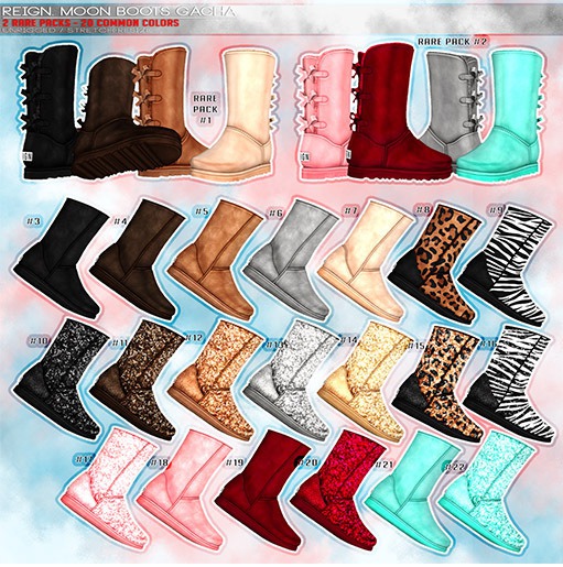 REIGN.- MOON BOOTS- Teal Sequins (#22 )