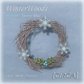 [CIRCA] - "WinterWoods" - Wreath - In Snowy Blue
